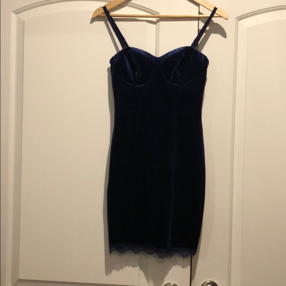 Blue Velvet mini dress by material girl